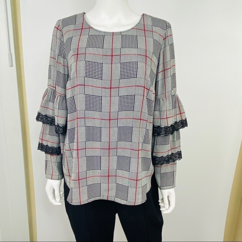 Alfani Sz S Ruffle Sleeve Top Blouse